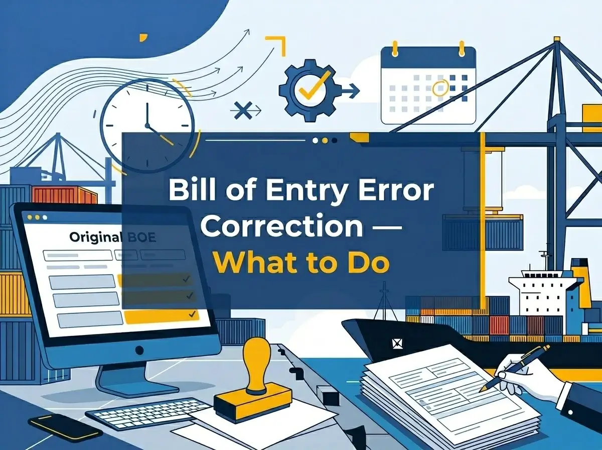 Bill of Entry Error Correction — What to Do